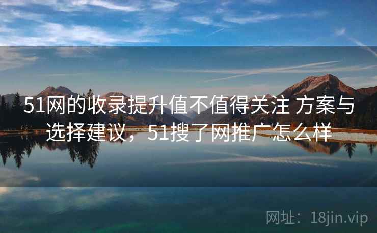 51网的收录提升值不值得关注 方案与选择建议,51搜了网推广怎么样 51网的收录提升值不值得关注 方案与选择建议,51搜了网推广怎么样