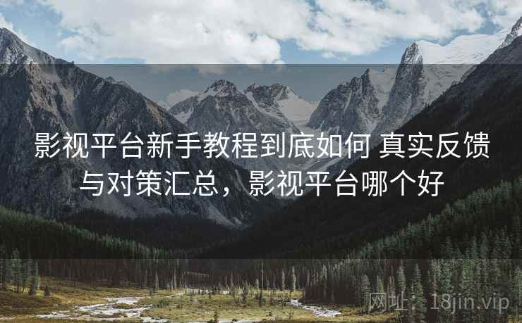 影视平台新手教程到底如何 真实反馈与对策汇总，影视平台哪个好